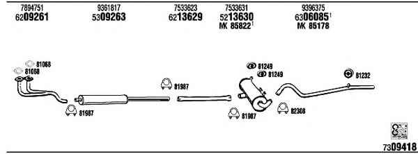 WALKER SA42503C Exhaust System